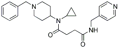 N-(1-BENZYLPIPERIDIN-4-YL)-N-CYCLOPROPYL-4-OXO-4-[(4-PYRIDINYLMETHYL)AMINO]BUTANAMIDE 结构式