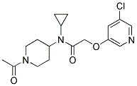 N-(1-ACETYLPIPERIDIN-4-YL)-N-CYCLOPROPYL-2-[(5-CHLOROPYRIDIN-3-YL)OXY]ACETAMIDE 结构式