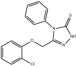 5-(2-氯苯氧基甲基)-4-苯基-4H-1,2,4-三唑-3-硫醇 结构式