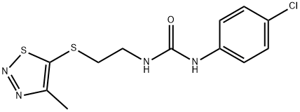 N-(4-CHLOROPHENYL)-N'-(2-[(4-METHYL-1,2,3-THIADIAZOL-5-YL)SULFANYL]ETHYL)UREA 结构式