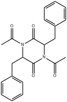 1,4-DIACETYL-3,6-DIBENZYLTETRAHYDRO-2,5-PYRAZINEDIONE 结构式