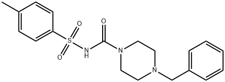 N-((4-METHYLPHENYL)SULFONYL)(4-BENZYLPIPERAZINYL)FORMAMIDE 结构式