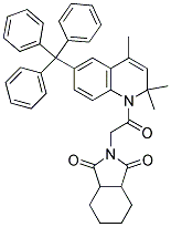 2-(2-OXO-2-(2,2,4-TRIMETHYL-6-TRITYLQUINOLIN-1(2H)-YL)ETHYL)-HEXAHYDRO-2H-ISOINDOLE-1,3-DIONE 结构式