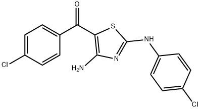 [4-AMINO-2-(4-CHLOROANILINO)-1,3-THIAZOL-5-YL](4-CHLOROPHENYL)METHANONE 结构式