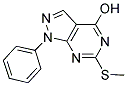 6-(METHYLSULFANYL)-1-PHENYL-1H-PYRAZOLO[3,4-D]PYRIMIDIN-4-OL 结构式