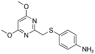 4-[(4,6-DIMETHOXYPYRIMIDIN-2-YL)METHYLTHIO]BENZAMINE 结构式