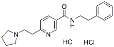 N-(2-PHENYLETHYL)-6-[2-(PYRROLIDIN-1-YL)ETHYL]PYRIDINE-3-CARBOXAMIDE, DIHYDROCHLORIDE 结构式