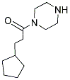 1-(3-CYCLOPENTYLPROPANOYL)PIPERAZINE 结构式