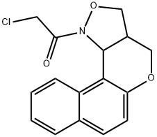 1-[3A,11C-DIHYDRO-3H-BENZO[5,6]CHROMENO[4,3-C]ISOXAZOL-1(4H)-YL]-2-CHLORO-1-ETHANONE 结构式