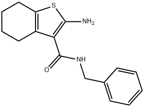 2-氨基-4,5,6,7-四氢-苯并[B]噻吩-3-羧酸苄基酰胺 结构式