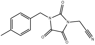 2-[3-(4-METHYLBENZYL)-2,4,5-TRIOXO-1-IMIDAZOLIDINYL]ACETONITRILE 结构式