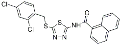 N-{5-[(2,4-DICHLOROBENZYL)THIO]-1,3,4-THIADIAZOL-2-YL}-1-NAPHTHAMIDE 结构式