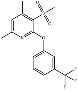 4,6-DIMETHYL-2-[3-(TRIFLUOROMETHYL)PHENOXY]-3-PYRIDINYL METHYL SULFONE 结构式