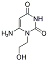 6-AMINO-1-(2-HYDROXYETHYL)-1H-PYRIMIDINE-2,4-DIONE 结构式