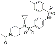 N-(1-ACETYLPIPERIDIN-4-YL)-N-CYCLOPROPYL-4-[((4-METHYLPHENYL)SULPHONYL)AMINO]BENZENESULPHONAMIDE 结构式