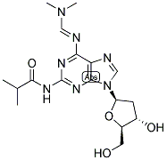 2-Amino-N6-(dimethylaminomethylidene)-N2-isobutyryl-2'-deoxyadenosine 结构式