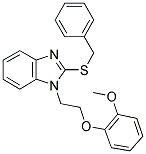 2-(BENZYLTHIO)-1-[2-(2-METHOXYPHENOXY)ETHYL]-1H-BENZIMIDAZOLE 结构式