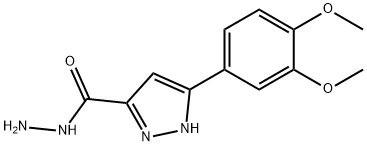 5-(3,4-二甲氧基-苯基)-2H-吡唑-3-甲酸肼 结构式