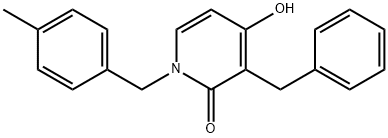 3-BENZYL-4-HYDROXY-1-(4-METHYLBENZYL)-2(1H)-PYRIDINONE 结构式