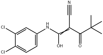 3-((3,4-DICHLOROPHENYL)AMINO)-2-(2,2-DIMETHYLPROPANOYL)-3-HYDROXYPROP-2-ENENITRILE 结构式