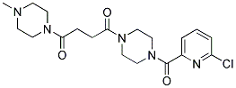 1-[(6-CHLOROPYRIDIN-2-YL)CARBONYL]-4-[4-(4-METHYLPIPERAZIN-1-YL)-4-OXOBUTANOYL]PIPERAZINE 结构式