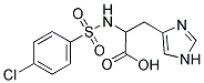 2-([(4-CHLOROPHENYL)SULFONYL]AMINO)-3-(1H-IMIDAZOL-4-YL)PROPANOIC ACID 结构式