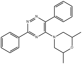 5-(2,6-Dimethylmorpholino)-3,6-diphenyl-1,2,4-triazine 结构式