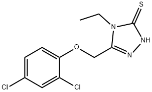 5-[(2,4-DICHLOROPHENOXY)METHYL]-4-ETHYL-4H-1,2,4-TRIAZOLE-3-THIOL 结构式