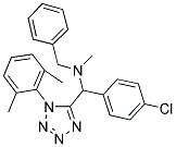 N-BENZYL(4-CHLOROPHENYL)(1-(2,6-DIMETHYLPHENYL)-1H-TETRAZOL-5-YL)-N-METHYLMETHANAMINE 结构式