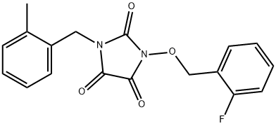 1-[(2-FLUOROBENZYL)OXY]-3-(2-METHYLBENZYL)-1H-IMIDAZOLE-2,4,5(3H)-TRIONE 结构式