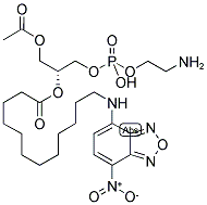 1-ACYL-2-[12-[(7-NITRO-2-1,3-BENZOXADIAZOL-4-YL)AMINO]DODECANOYL]-SN-GLYCERO-3-PHOSPHOETHANOLAMINE 结构式