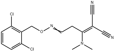 2-[3-([(2,6-DICHLOROBENZYL)OXY]IMINO)-1-(DIMETHYLAMINO)PROPYLIDENE]MALONONITRILE 结构式