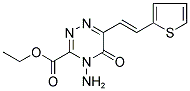 Ethyl 4-amino-5-oxo-6-[2-(2-thienyl)vinyl]-4,5-dihydro-1,2,4-triazine-3-carboxylate 结构式