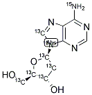 2'-Deoxyadenosine (8-13C; 6-amino, 9-15N2; deoxyribose-13C5) 结构式