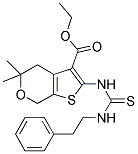 ETHYL 5,5-DIMETHYL-2-(3-PHENETHYLTHIOUREIDO)-5,7-DIHYDRO-4H-THIENO[2,3-C]PYRAN-3-CARBOXYLATE 结构式