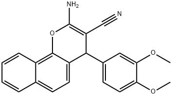 2-AMINO-4-(3,4-DIMETHOXYPHENYL)-4H-BENZO[H]CHROMENE-3-CARBONITRILE 结构式