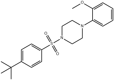 1-((4-(TERT-BUTYL)PHENYL)SULFONYL)-4-(2-METHOXYPHENYL)PIPERAZINE 结构式