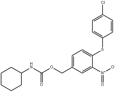 4-[(4-Chlorophenyl)sulfanyl]-3-nitrobenzyl N-cyclohexylcarbamate 结构式
