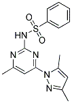 N-[4-(3,5-DIMETHYL-1H-PYRAZOL-1-YL)-6-METHYLPYRIMIDIN-2-YL]BENZENESULFONAMIDE 结构式