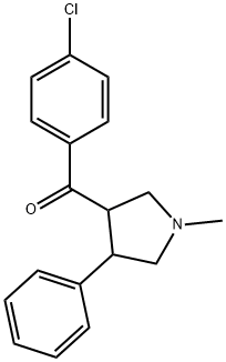 (4-CHLOROPHENYL)(1-METHYL-4-PHENYLTETRAHYDRO-1H-PYRROL-3-YL)METHANONE 结构式
