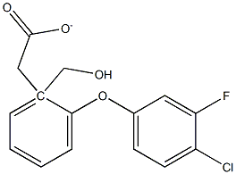 2-(4-CHLORO-3-FLUOROPHENOXY)BENZYL ACETATE 结构式