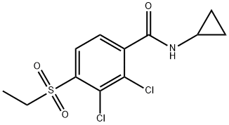 2,3-DICHLORO-N-CYCLOPROPYL-4-(ETHYLSULFONYL)BENZENECARBOXAMIDE 结构式