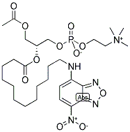 1-ACYL-2-[12-[(7-NITRO-2-1,3-BENZOXADIAZOL-4-YL)AMINO]DODECANOYL]-SN-GLYCERO-3-PHOSPHOCHOLINE 结构式