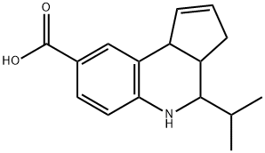 4-ISOPROPYL-3A,4,5,9B-TETRAHYDRO-3H-CYCLOPENTA[C]QUINOLINE-8-CARBOXYLIC ACID 结构式