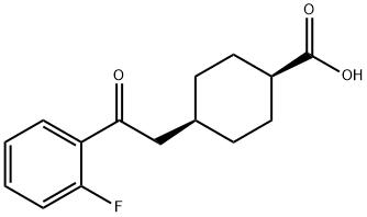 CIS-4-[2-(2-FLUOROPHENYL)-2-OXOETHYL]CYCLOHEXANE-1-CARBOXYLIC ACID 结构式