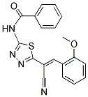 N-{5-[(E)-1-CYANO-2-(2-METHOXYPHENYL)VINYL]-1,3,4-THIADIAZOL-2-YL}BENZAMIDE 结构式