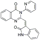 2-[(Z)-(2-OXO-1,2-DIHYDRO-3H-INDOL-3-YLIDENE)METHYL]-3-PYRIDIN-2-YLQUINAZOLIN-4(3H)-ONE 结构式