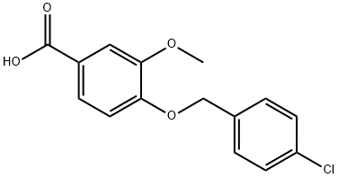 4-(4-氯苄基)氧基-3-甲氧基-苯甲酸 结构式