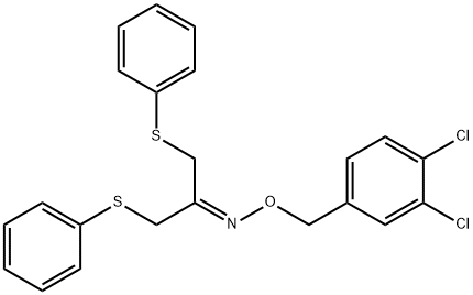 1,3-Bis(phenylsulfanyl)acetone O-(3,4-dichlorobenzyl)oxime 结构式