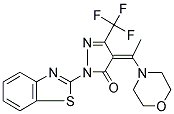 (4Z)-2-(1,3-BENZOTHIAZOL-2-YL)-4-(1-MORPHOLIN-4-YLETHYLIDENE)-5-(TRIFLUOROMETHYL)-2,4-DIHYDRO-3H-PYRAZOL-3-ONE 结构式